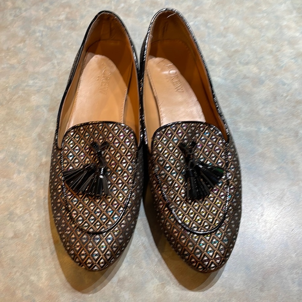 J. Crew brocade loafers (sz 8.5)
